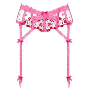 For Love and Lemons Whimsical Garden garter belt, XL